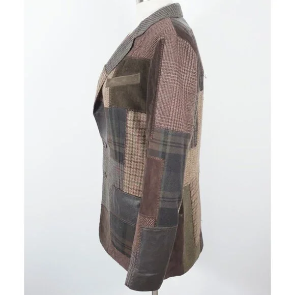 Ralph Lauren Purple Label Collection Hailey jacket blazer sz 10 patchwork $4790 - Picture 7 of 16